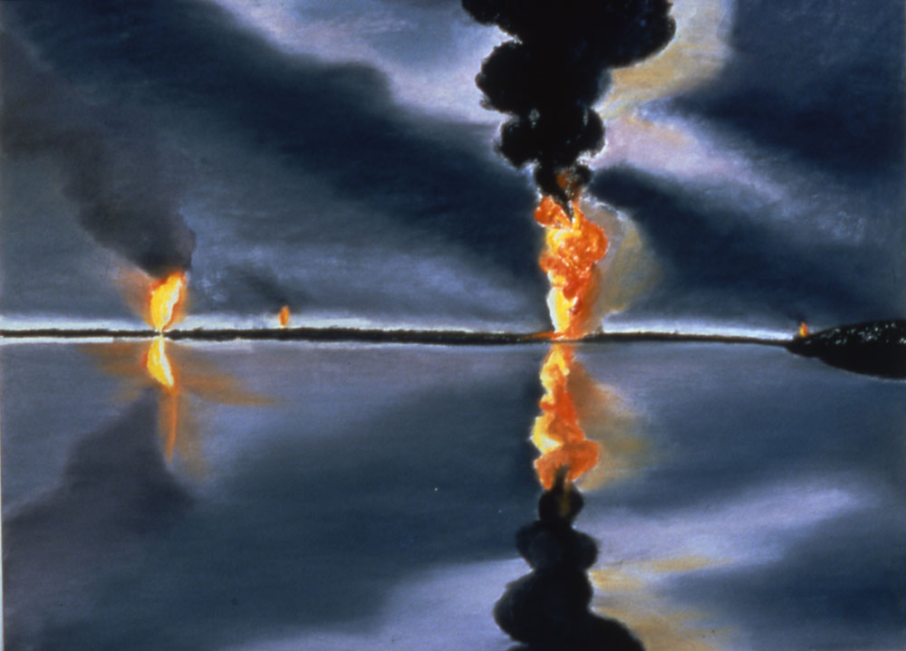 Susan Crile Oil Fires Reflected